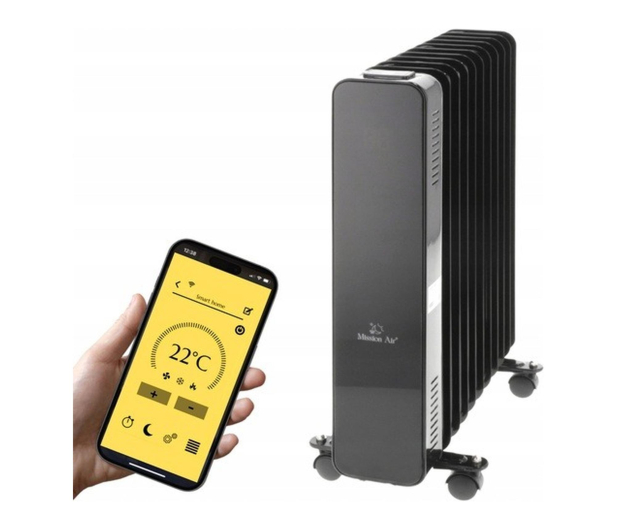 Mission Air Grzejnik olejowy OSLO 2500W Black WiFi - 1590310 - zdjęcie 6